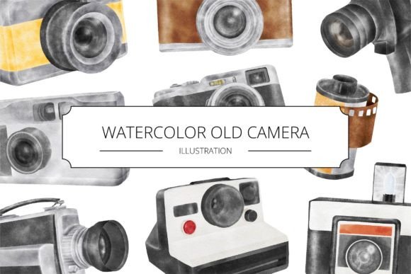 Download Watercolor Old  Camera Illustration - Illustration Collection
