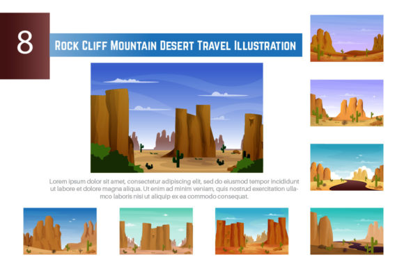 Download 8 Rock Cliff Desert Travel Illustration - Illustration Collection