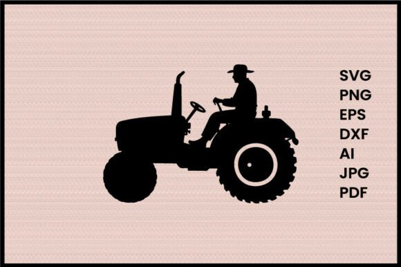 Download Farmer Driving Tractor Illustration - Illustration Collection