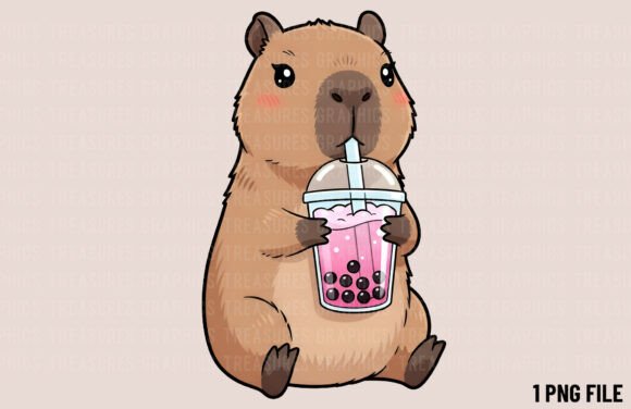 Download Cute Capybara Kawaii Animal Clipart PNG - Kawaii Collection