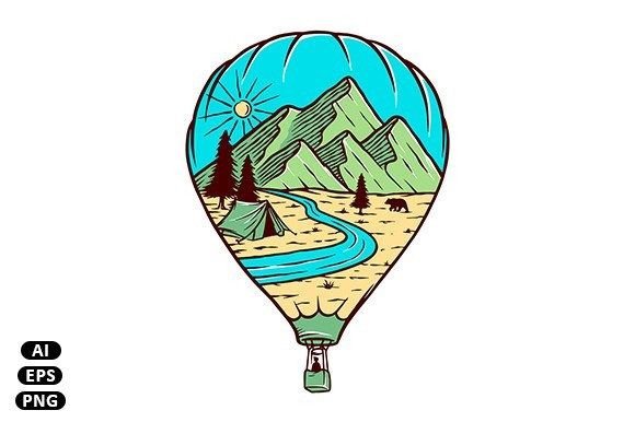 Download Air Balloon Travel Illustration - Illustration Collection