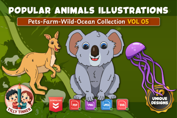 Download Popular Animals Illustration Vol 05 - Illustration Collection