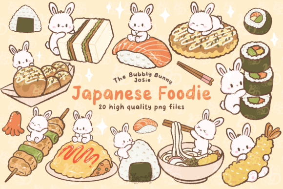 Download Kawaii Japanese Food Bunny Clipart - Kawaii Collection