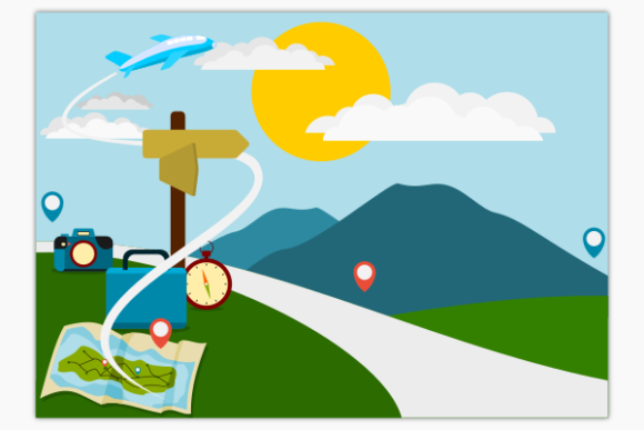 Download Road Landscape Travel Illustration - Illustration Collection
