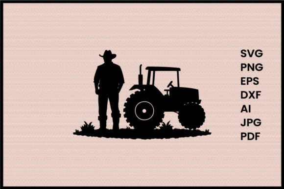 Download Farmer with Tractor Illustration - Illustration Collection