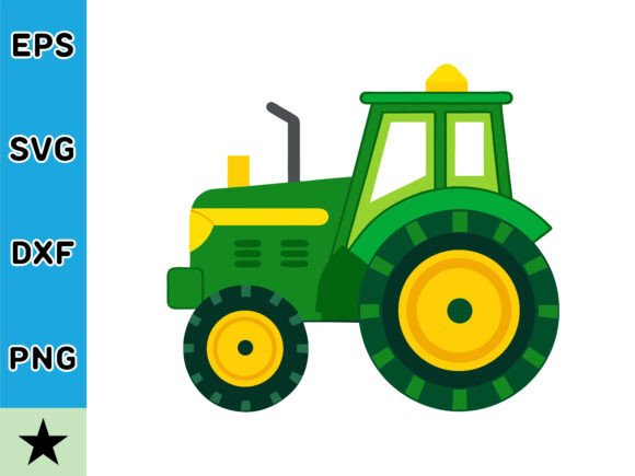 Download Green Tractor Illustration SVG Vector - Illustration Collection