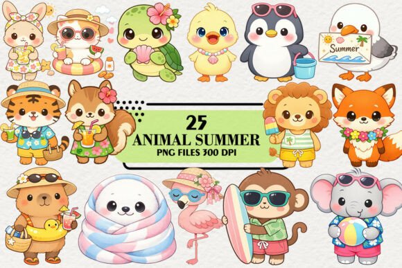 Download Kawaii Beach Animal Summer Clipart - Kawaii Collection