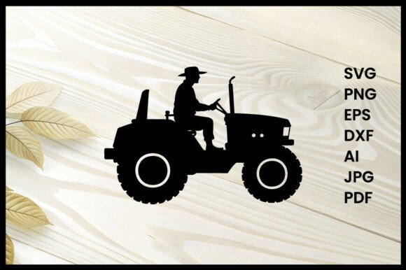 Download Farmer Driving Tractor Illustration - Illustration Collection