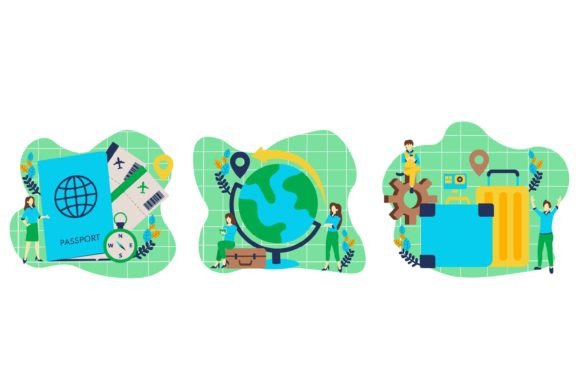 Download Flat Bundle Good Travel Illustration - Illustration Collection