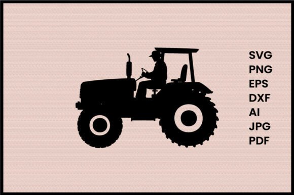 Download Farmer Driving Tractor Illustration - Illustration Collection