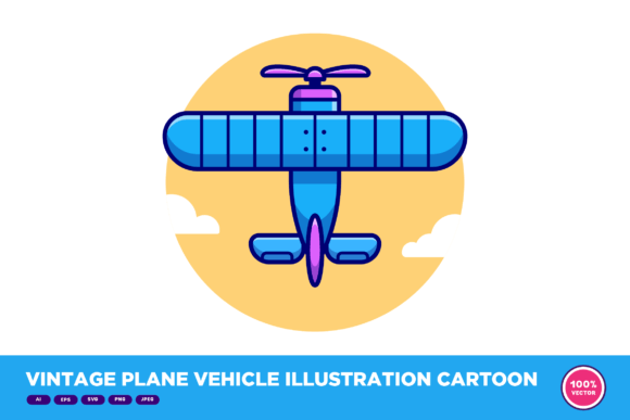 Download Vintage Plane Vehicle Illustration - Illustration Collection
