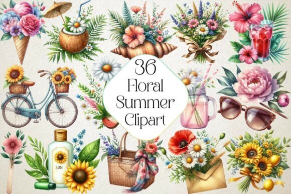 Download Floral Summer Sublimation Clipart - Summer sublimation Collection