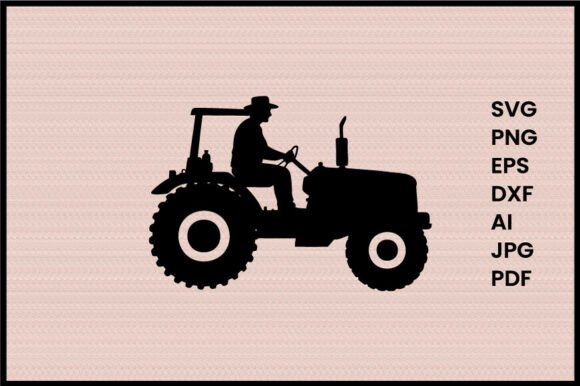 Download Farmer Driving Tractor Illustration - Illustration Collection