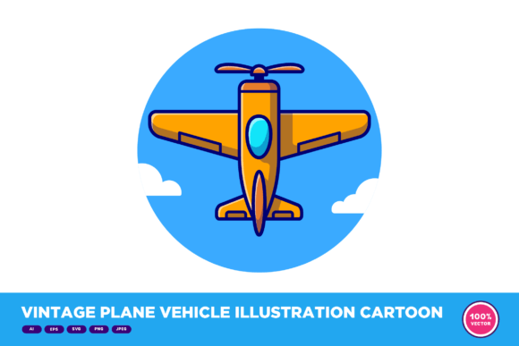 Download Vintage Plane Vehicle Illustration - Illustration Collection