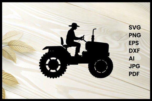 Download Farmer Driving Tractor Illustration - Illustration Collection