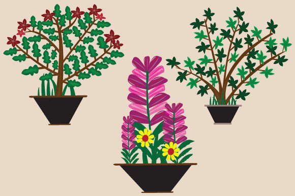 Download Colorful Flower Tree Illustration Design - Illustration Collection